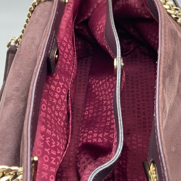 Kate Spade New York  Bordeaux Cown Hide Leather Shoulderbag Handbag - Picture 6 of 13